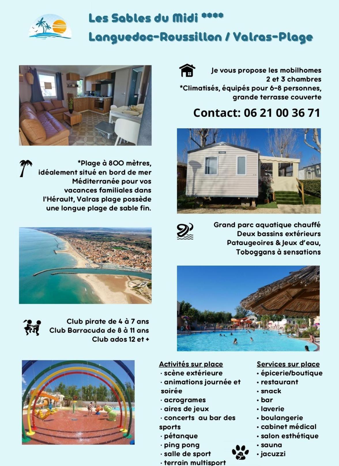 Les Sables Du Midi Hotell Valras-Plage Eksteriør bilde