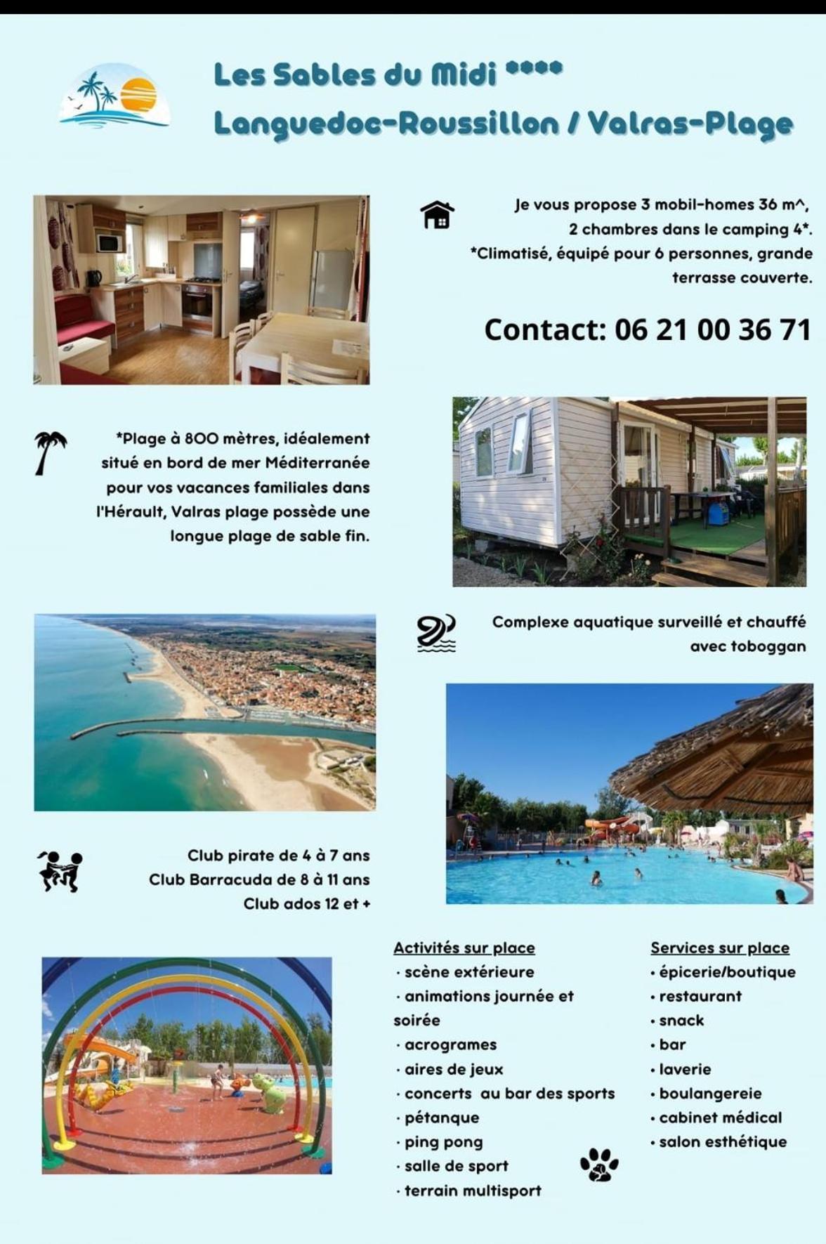 Les Sables Du Midi Hotell Valras-Plage Eksteriør bilde